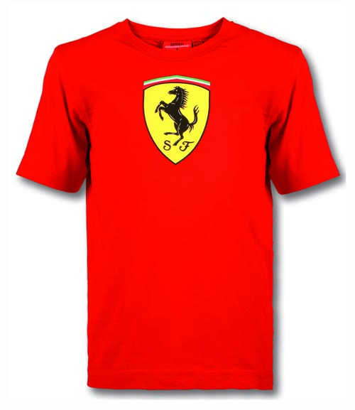 Футболка детская Ferrari Big Scudetto красная | МИРФ1.ру